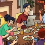 یک خطای پنهان در تصویر یک شام خانوادگی وجود دارد: