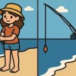 تست هوش: 3 تفاوت در تصاویر یک دختر در ساحل